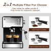 Geek Chef Espresso Machine, Espresso and Cappuccino latte Maker 20 Bar Pump Coffee Machine Compatible with ESE POD capsules filter&Milk Frother Steam