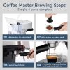 Geek Chef Espresso Machine,20 bar espresso machine with milk frother for latte,cappuccino,Machiato,for home espresso maker,1.8L Water Tank,Stainless S