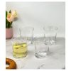 Oval Halo Acrylic Glasses Drinking Set of 4 DOF (12oz), Plastic Drinking Glasses, BPA Free Cocktail Glasses, Drinkware Set, Plastic Water Tumblers