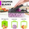 Vegetable Chopper, Pro Onion Chopper, Multifunctional 13 In 1 Food Chopper, Kitchen Vegetable Slicer Dicer Cutter,Veggie Chopper With 8 Blades,Carrot