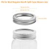 24 Pcs Regular Mouth Canning Jar Metal Rings Split-Type Jar Bands Replacement