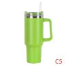 40 oz. With Logo Stainless Steel Thermos Handle Water Glass With Lid And Straw Beer Glass Car Travel Kettle Outdoor Water Bottle