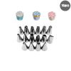 8/10/18PCS Silicone Pastry Bag Tips Kitchen Cake Icing Piping Cream Cake Decorating Tools Reusable Pastry Bags Nozzle Set