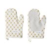 Anti-Scalding Microwave Cotton Non-Slip Insulation Gloves Oven Mitts  Kitchen Heat Resistant Thickened Cotton Heat Insulation Microwave Oven Oven Anti