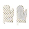 Anti-Scalding Microwave Cotton Non-Slip Insulation Gloves Oven Mitts  Kitchen Heat Resistant Thickened Cotton Heat Insulation Microwave Oven Oven Anti